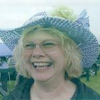 Angie wearing a hand knitted hat